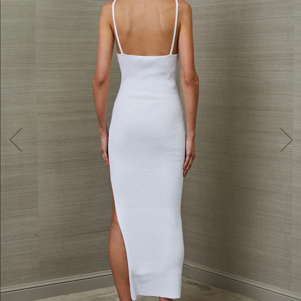 BEC AND BRIDGE RIVIERA SPLIT MIDI DRESS IVORY - Picture 3 of 5